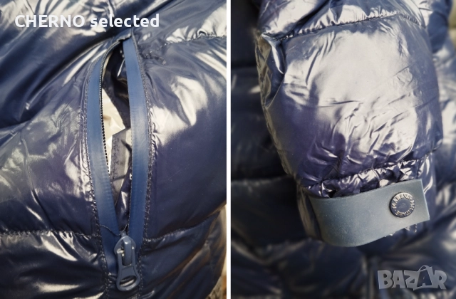 Яке Marina Militare Hooded Shiny Down Jacket – Размер L – Синьо – Отлично състояние, снимка 9 - Якета - 52799163