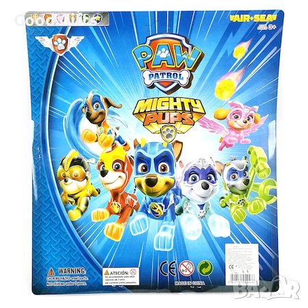 Комплект фигурки пес патрул със значки, снимка 2 - Фигурки - 38121797