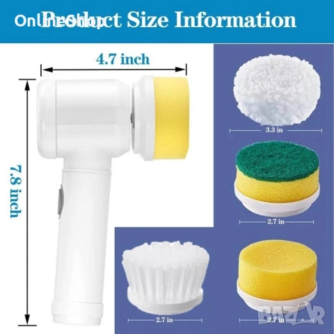 Четка за почистване 5в1 Magic Brush, снимка 11 - Мопове, кофи, четки и метли - 53574040