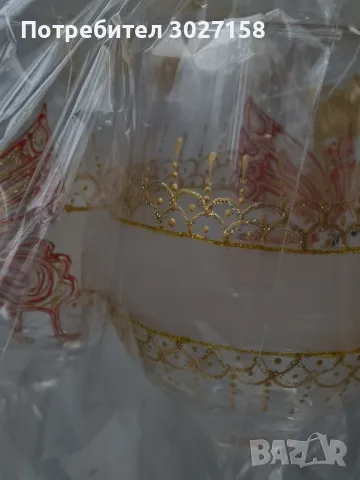 Комплект ръчно рисувани чаши за вино, снимка 6 - Чаши - 49711402