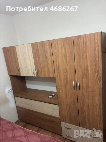 Скрин с две чекмеджета,ракла,гардероб и три шкафа за дрехи, снимка 4 - Шкафове - 52832557
