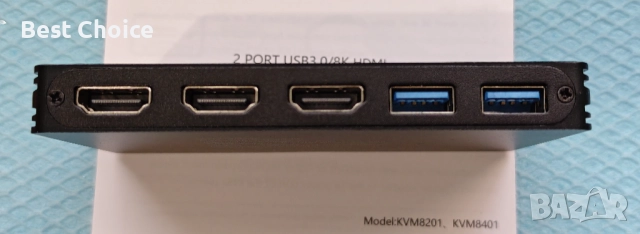 KVM превключвател (switch) AOOCOO 2 Port HD, снимка 9 - Кабели и адаптери - 52715238