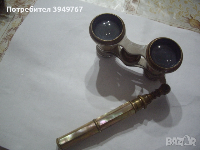 Стар театрален бинокъл със седеф., снимка 3 - Антикварни и старинни предмети - 52124261