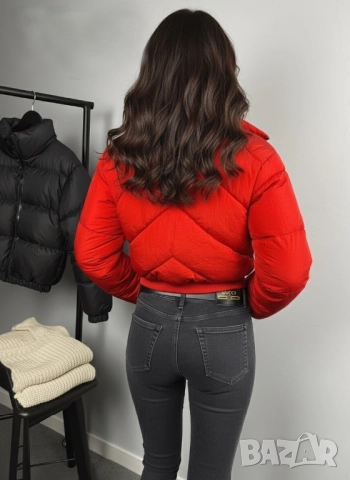 MANGO Дамско  късо яке в червено, снимка 6 - Якета - 43362731