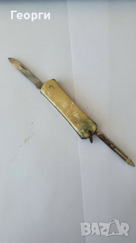 Антикварно немско джобно ножче седеф 