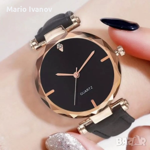 Елегантен дамски комплект часовник и гривна с розово злато, снимка 4 - Дамски - 52847289