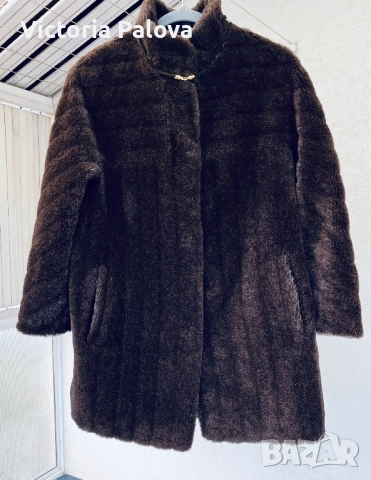 Луксозно  палто/ шуба GALAN алпака, снимка 7 - Палта, манта - 52197098