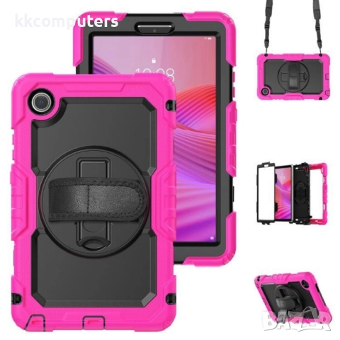Удароустойчив силиконов калъф със задна част от PC и Лента през рамо за ZTE nubia Flip2 / Lenovo Tab, снимка 4 - Калъфи, кейсове - 51973875