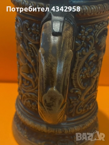 Винтидж (1949-1990)  бирена халба « Семейство на ловци» Gerz W. Germany с дебел капак., снимка 10 - Антикварни и старинни предмети - 52872064