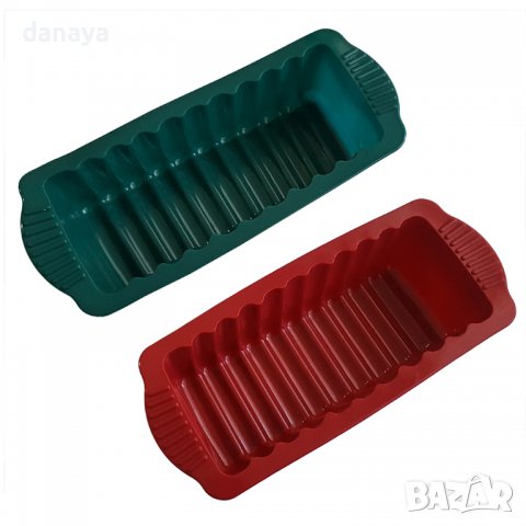 1302 Правоъгълна оребрена силиконова форма за печене на хляб козунак кекс, снимка 7 - Форми - 36738112