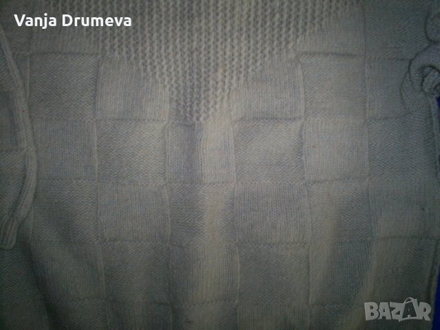 ръчно плетен пуловер от 100 %  домашна вълна, снимка 5 - Блузи с дълъг ръкав и пуловери - 35467192