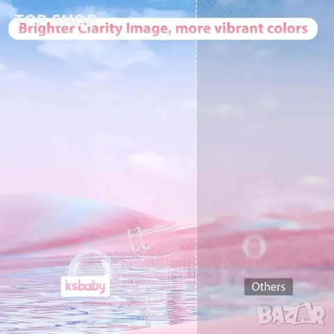 LED проектор KSBABY розов до 170", снимка 6 - Плейъри, домашно кино, прожектори - 48505061