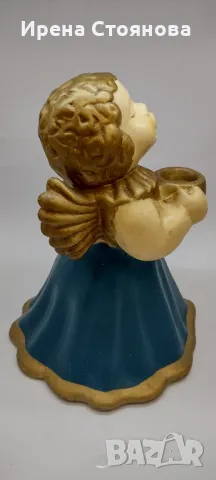 Декоративен,  коледен ангел с място за свещ, Германия. Височина 36 см, снимка 13 - Декорация за дома - 48095919