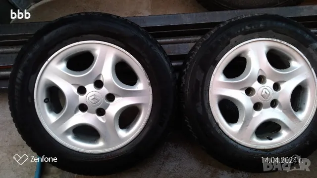 Оригинални ляти джанти за рено+зимни гуми, снимка 2 - Гуми и джанти - 47736282