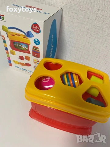 Кошница, сортер и кула, лодки, игри за пясък и сортиране, снимка 3 - Образователни игри - 53123824