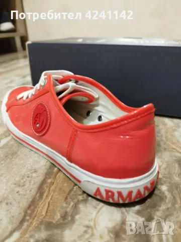 Armani обувки розови / rosso anguria дамски, снимка 4 - Маратонки - 47300863