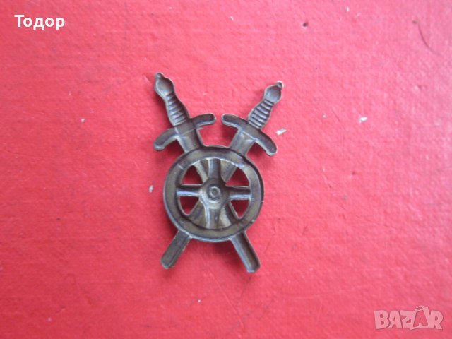 Старинен армейски бронзов знак, снимка 4 - Колекции - 36586922