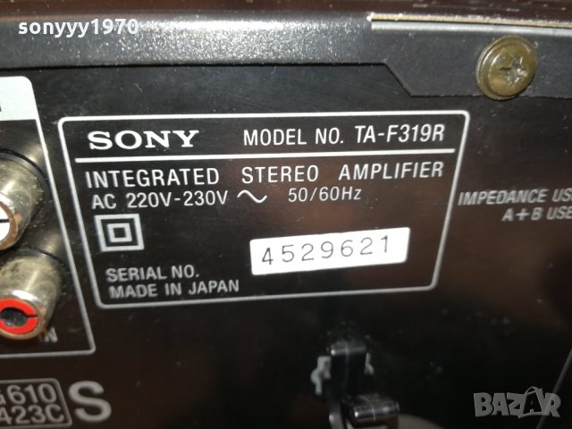 SONY TA-F319R MADE IN JAPAN 2510211528, снимка 11 - Ресийвъри, усилватели, смесителни пултове - 34578166