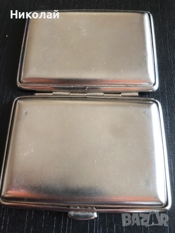 Метална табакера V.H. (Von Hofe) – Made in Germany (за 14 цигари 80 мм), компактна, много запазена, снимка 8 - Табакери - 53572544