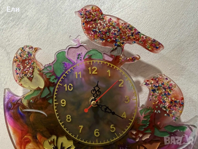 Ръчно изработен, арт часовник, който ще краси вашия дом или работно място, снимка 7 - Стенни часовници - 52968636