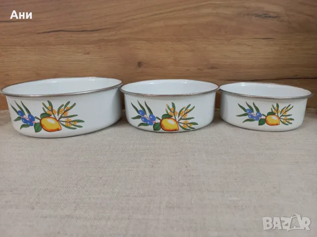 Емайлирани купи, снимка 1 - Прибори за хранене, готвене и сервиране - 49651964