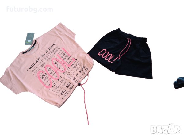 Комплект от две части за момиче в розово и черно, снимка 3 - Детски комплекти - 37810294