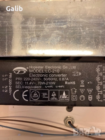 Таванна лампа LED 9 светлини, квадратна, стъклена Wofi 992010060000, снимка 7 - Лампи за таван - 52579347