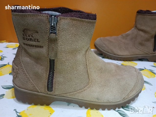 Sorel N 40 кожени боти Waterproof , снимка 3 - Дамски боти - 53356952