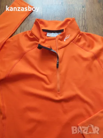 Kjus Men Second Skin Halfzip orange - страхотна мъжка блуза С КАТО НОВА, снимка 3 - Блузи - 49291627
