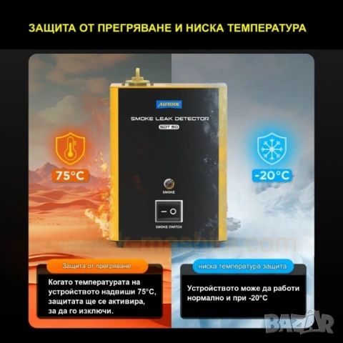 Детектор за откриване на течове с дим | Пушек машина за диагностика, снимка 5 - Други инструменти - 47777378