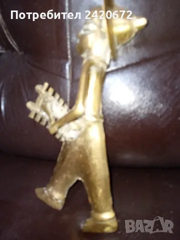 бронзов африкански  музикант, снимка 1