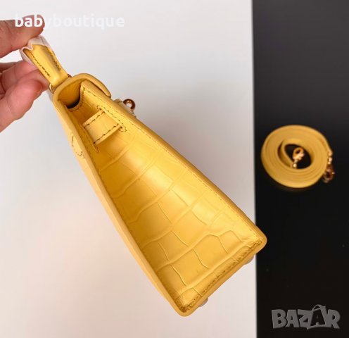 Hermes Kelly Mini yellow , снимка 5 - Чанти - 36780371