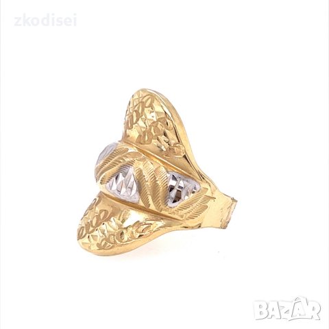 Златен дамски пръстен 2,58гр. размер:59 14кр. проба:585 модел:21619-5, снимка 2 - Пръстени - 43945013