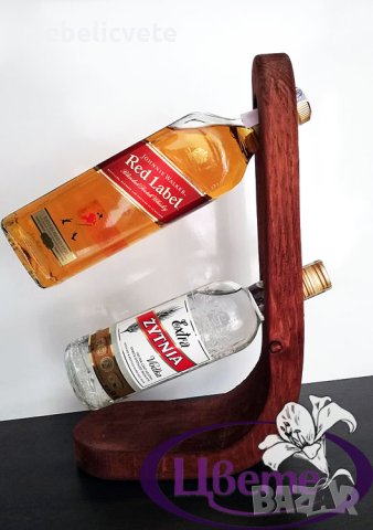 Стойка за бутилки – дърво, снимка 1