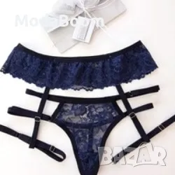 Дантелен комплект от три части Sia, снимка 4 - Бельо - 48357875