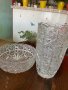 Кристална купа и кристална ваза, снимка 1 - Вази - 37940744