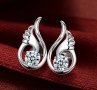 Сребърни Обеци Ангелски крила - 925 печат сребро BA229, снимка 3
