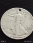 Сребърна монета половин долар 1942г. Америка продупчена за НАКИТ, НОСИЯ, КОЛЕКЦИЯ 43438, снимка 7