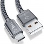 JSAUX USB A 3.0 към USB-C кабел за бързо зареждане, найлонова оплетка, 100 см