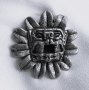 Голям сребърен мексикански медальон с Кукулкан-кървавият бог на маите "пернатата змия"