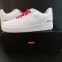 Nike Air Force 1 Supreme White Нови Оригинални Мъжки Обувки Кецове Маратонки Размер 43 Номер 27.5см , снимка 9