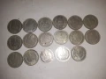 Монети - 1 лев 1962 и 1990 г - 17 броя, снимка 1