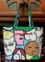 Голяма дамска чанта от плат, снимка 2