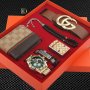 Комплект Gucci колан,часовник,портфейл,броеница,запалка,гривна, снимка 1 - Мъжки - 36904128