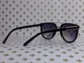 D 30 Унисекс слънчеви очила черна рамка с леко преливащи стъкла,златист елемент , снимка 4