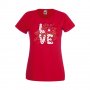 Дамска тениска Свети Валентин Dog Love 1, снимка 5