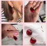 🍒Нови обеци черешки. Изключително атрактивни. Иде ти да ги изядеш 🙂 Като истински. 15 лв/ Еконт🍒 С т, снимка 5