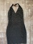Черна бандажна къса рокля с камъни сваровски-Swarovski Crystal, снимка 6