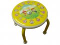 Табуретка детска с метални крака и картинка в жълто, снимка 1 - Мебели за детската стая - 32482186