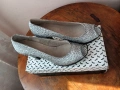 Нови! №39 Сребристи Обувки на ток , снимка 3